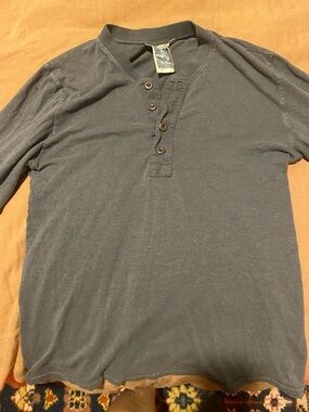 Jungmaven Men's Gray Henley Long-Sleeve Shirt